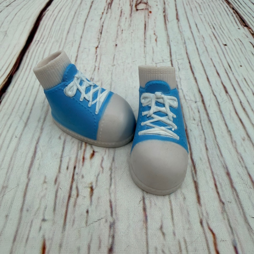 Lalaloopsy Blue White Sneakers Doll Shoes Replacement Accessories Heart Sole